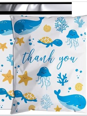 Poly Mailers - 15 Ct Thank You Ocean Friends